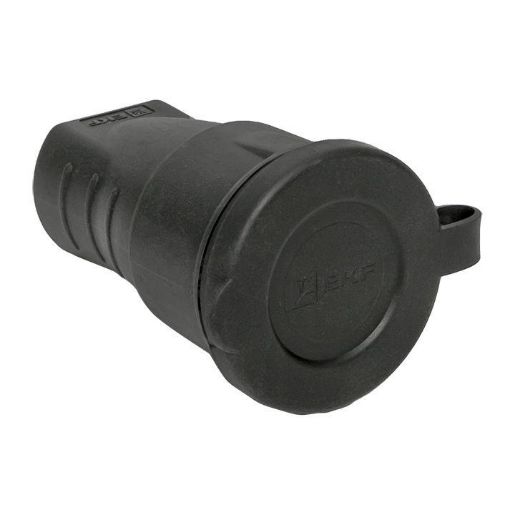 Изображение Розетка переносная 16А IP44 230В 2P+PE с защ. крышкой каучук Basic EKF RPS-012-16-230-44