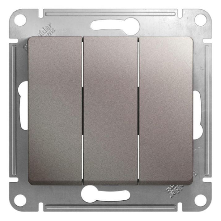Изображение Выключатель 3-кл. СП Glossa 10А IP20 (сх. 3) 10AX механизм платина SE GSL001231