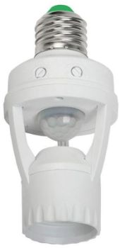 Изображение Датчик движения ДД 045 E27 60Вт угол обз. 360град. 6м IP20 бел. IEK LDD10-045-60-001
