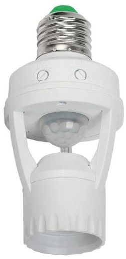 Изображение Датчик движения ДД 045 E27 60Вт угол обз. 360град. 6м IP20 бел. IEK LDD10-045-60-001