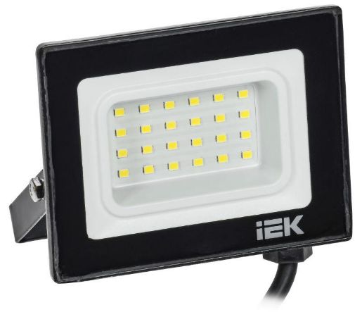 Изображение Прожектор светодиодный СДО 06-20 4000К IP65 черн. IEK LPDO601-20-40-K02