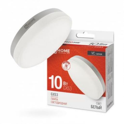 Изображение Лампа светодиодная LED-GX53-VC 10Вт рефлектор 4000К нейтр. бел. GX53 950лм 230В IN HOME 4690612020761