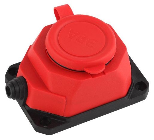 Изображение Колодка удлинителя 1-м с заземл. 16А IP44 K-1e-RED-IP44 каучук красн. Эра Б0044550