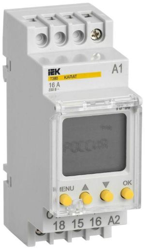 Изображение Таймер цифровой ТЭ80 16А 230В на DIN-рейку KARAT IEK MTA10-16-080