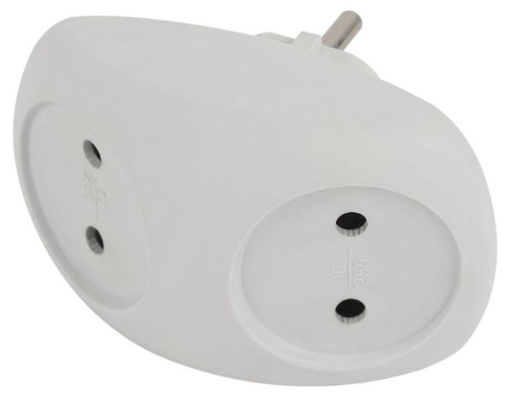 Изображение Разветвитель 2-м без заземл. 10А IP20 SPx-2-W бел. Эра Б0053480