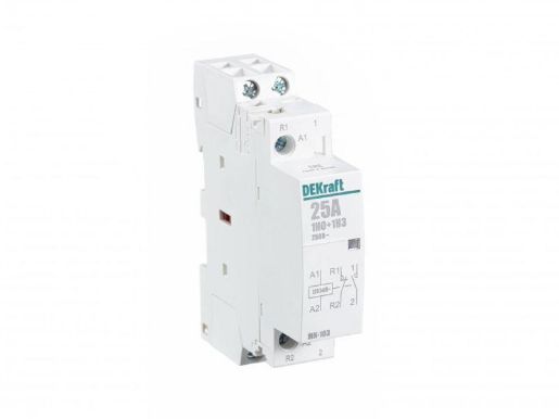 Изображение Контактор модульный МК-103 1НО+1НЗ 25А 230В DEKraft 18065DEK