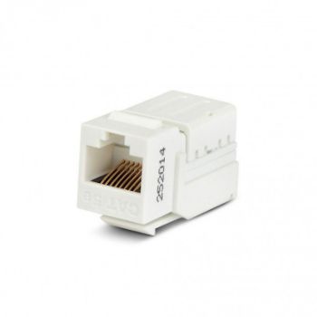 Изображение Вставка KJNE-8P8C-C5e-90-WH Keystone Jack RJ45(8P8C) кат. 5e 110 IDC зад. с помощью NE-TOOL бел. Hyperline 46653