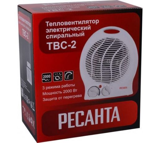 Изображение Тепловентилятор ТВС-2 2кВт Ресанта 67/2/2