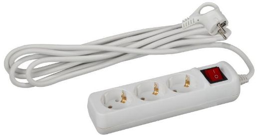 Изображение Удлинитель 3х5м с заземл. 16А IP20 U-3es-5m ПВС 3х1 с выкл. Эра Б0028379