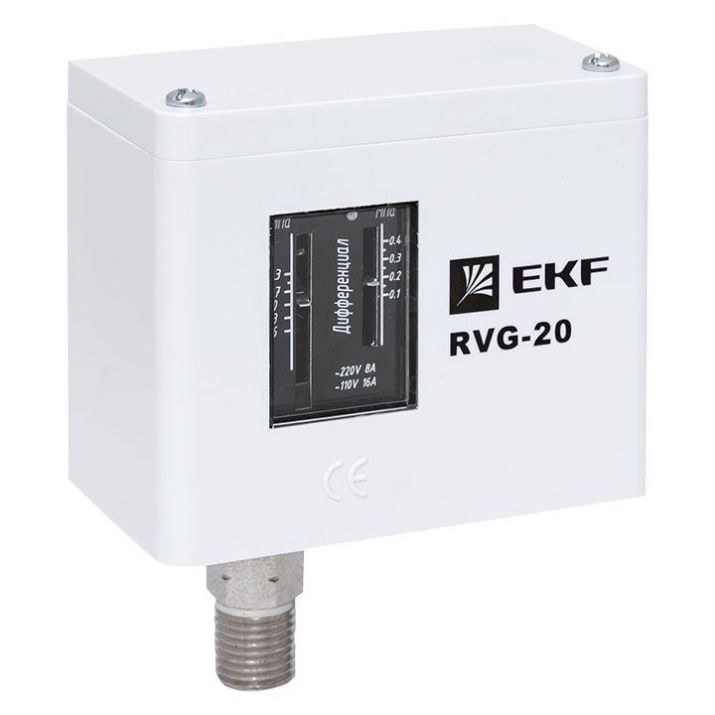 Изображение Реле избыточного давления RVG-20-1.6 (1.6МПа) EKF RVG-20-1.6
