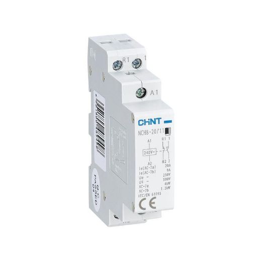Изображение Контактор модульный NCH8-20/11 20А 1НЗ+1НО AC 220/230В 50Гц (R) CHINT 256052