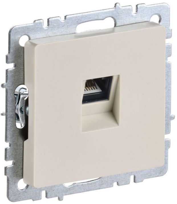 Изображение Розетка компьютерная СП RJ45 кат.5E BRITE РК10-БрКр беж. IEK BR-K10-1-K10