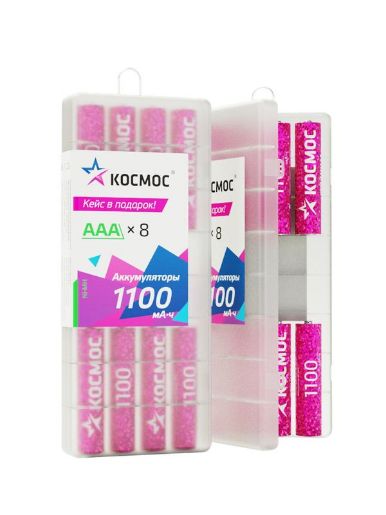 Изображение Аккумулятор R03 NI-MH 1100мА.ч 8B (уп.8шт) КОСМОС KOCR03NIMH1100mAh8B