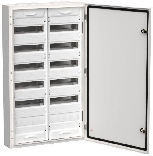 Изображение Корпус металлический ЩРн-144 (2х72) 960х570х140 IP54 бел. (одна дверь) TITAN 5 IEK TI5-50-N-2X072-54