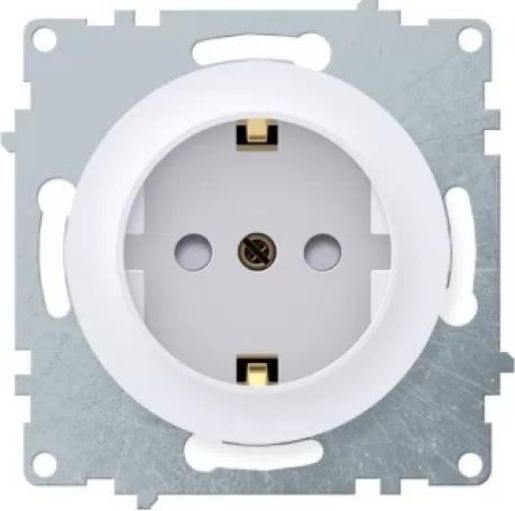 Изображение Розетка 1-м СП Florence 16А IP20 с заземл. защ. шторки винт. клеммы механизм бел. 1E10101300 OneKeyElectro 2172764