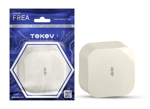 Изображение Переключатель 1-кл. ОП Frea 10А IP20 250В АБС-пластик беж. TOKOV ELECTRIC TKE-FR-P1-C02