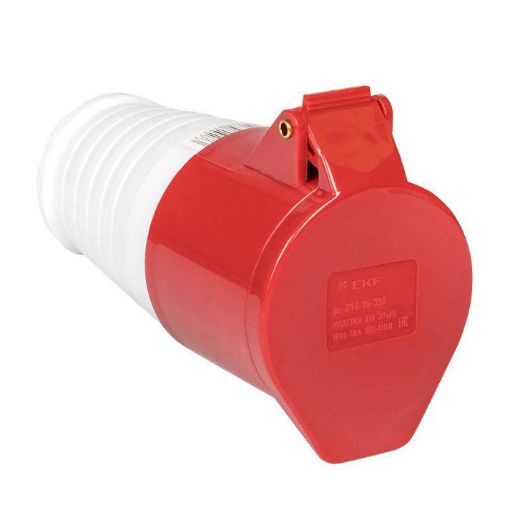 Изображение Розетка кабельная 16А 380В 3P+РЕ IP44 (214) EKF ps-214-16-380