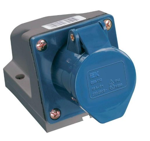 Изображение Розетка ОП 32А 220В 2P+PЕ ССИ-123 IP44 IEK PSR11-032-3