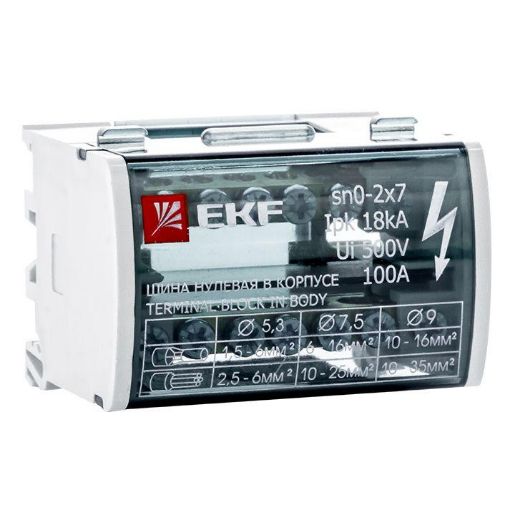 Изображение Шина нулевая в корпусе 2х7 EKF sn0-2x7