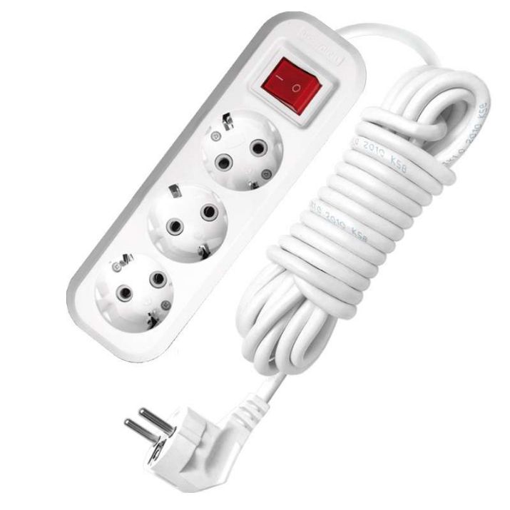 Изображение Удлинитель 3х7м с заземл. 10А IP20 S-303 ПВС 3х1 с выкл. UNIVersal 9631988