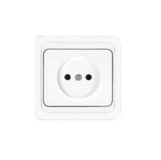 Изображение Розетка 1-м СП Валери 16А IP20 без заземл. бел. UNIVersal В0022