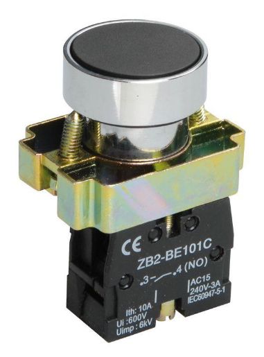Изображение Кнопка LAY5-BA21 без подсветки черн. 1з IEK BBT60-BA-K02
