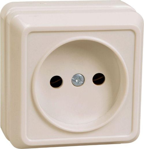 Изображение Розетка 1-м ОП Октава 10А IP20 без заземл. крем. IEK ERO10-K33-10-DC