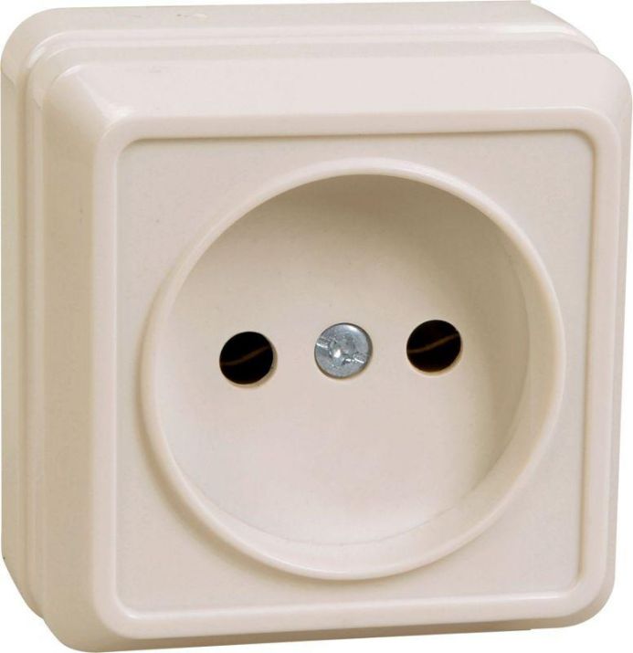 Изображение Розетка 1-м ОП Октава 10А IP20 без заземл. крем. IEK ERO10-K33-10-DC