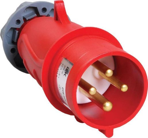 Изображение Вилка эл. каб. 32А 3P+PE 380В IP44 MAGNUM ССИ-024 IEK PSN02-032-4