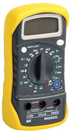 Изображение Мультиметр цифровой Master MAS830L IEK TMD-3L-830