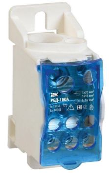Изображение Блок распределительный на DIN-рейку РБД-160А IEK RBD-160