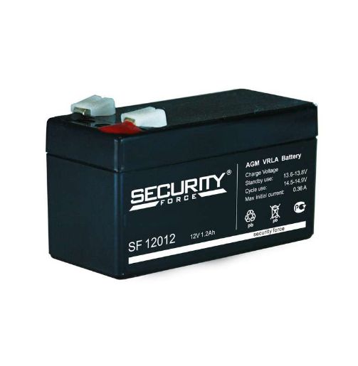 Изображение Аккумулятор ОПС 12В 1.2А.ч Security Force SF 12012
