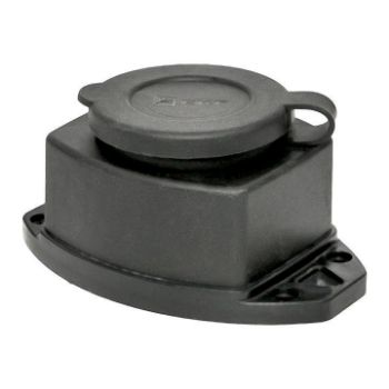 Изображение Розетка настенная 16А IP44 230В 2P+PE с защ. крышкой каучук Basic EKF RPS-014-16-230-44