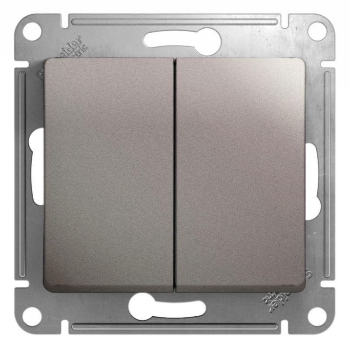 Изображение Переключатель проходной 2-кл. СП Glossa 10А IP20 (сх. 6) 10AX механизм платина SE GSL001265