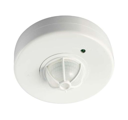 Изображение Датчик движения PMS-IR 024 1200Вт 360град. 2-6м IP20 WH JazzWay 5012974