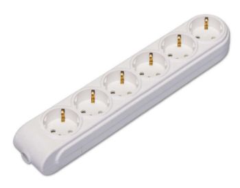 Изображение Колодка удлинителя 6-м с заземл. защ. шторки Makel N6210000