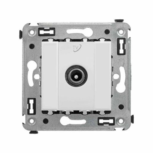 Изображение Розетка телевизионная проходная TV СП Avanti "Белое облако" DKC 4400513