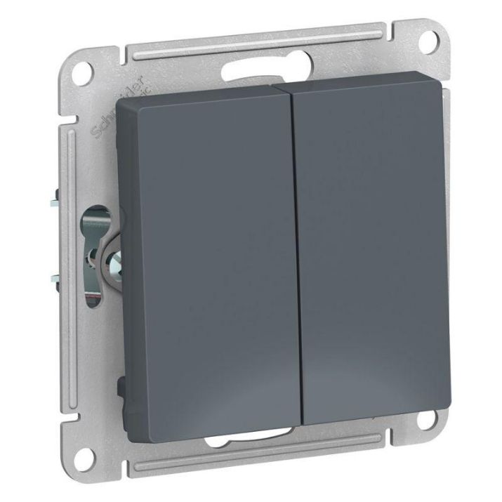 Изображение Выключатель 2-кл. СП AtlasDesign 10А IP20 (сх. 5) 10AX механизм грифель SE ATN000751