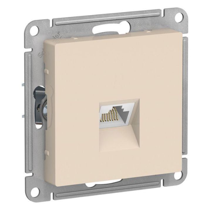 Изображение Розетка компьютерная 1-м AtlasDesign RJ45 кат.5E механизм беж. SE ATN000283