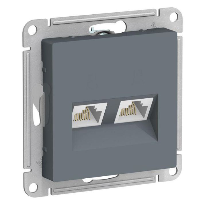 Изображение Розетка компьютерная 2-м AtlasDesign RJ45 кат.5E механизм грифель SE ATN000785