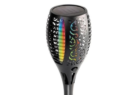 Изображение Светильник светодиодный SLR-S11-RGB садовый эффект факела 33LED 58см IP44 (3 варианта установки) солнечная батарея ФАZА 5040823