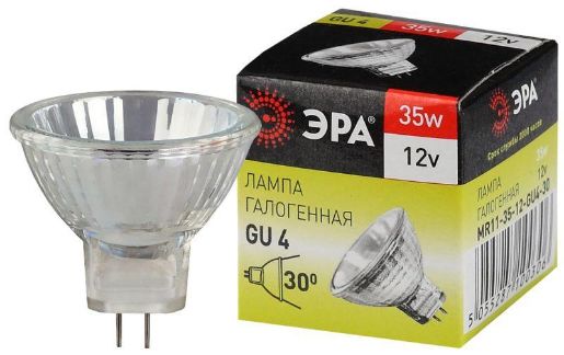 Изображение Лампа галогенная GU4-MR11-35W-12V-30Cl ЭРА C0027362