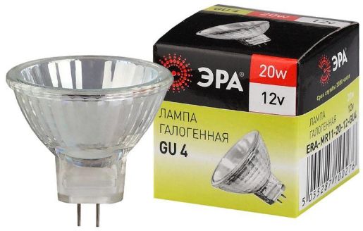 Изображение Лампа галогенная GU4-MR11-20W-12V-30Cl ЭРА C0027361