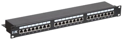 Изображение Патч-панель 1U кат.5е STP 24 порта (IDC Dual) ITK PP24-1UC5ES-D05