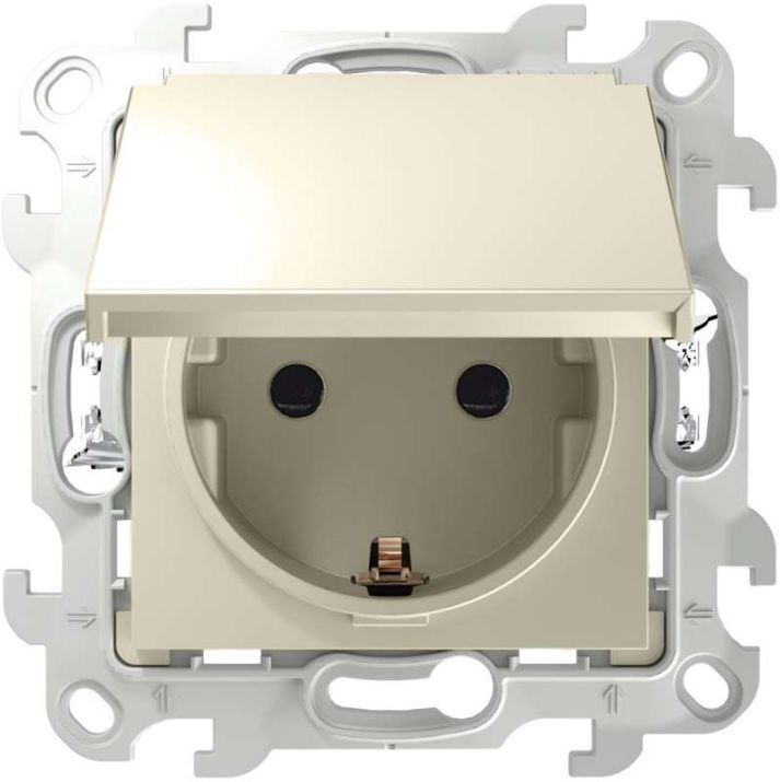 Изображение Розетка 1-м СП Simon24 Push&Go 16А IP44 2P+E механизм сл. кость Simon 2420448-031