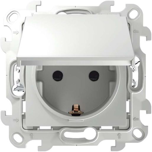 Изображение Розетка 1-м СП Simon24 Push&Go 16А IP44 2P+E механизм бел. Simon 2420448-030