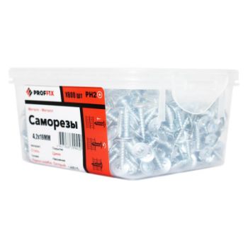 Изображение Саморез СММ 4.2х19 усиленный (TWN) (уп.800шт) контейнер Proffix 146515