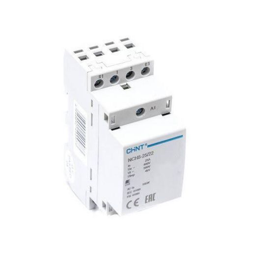 Изображение Контактор модульный NCH8-25/22 25А 2НЗ+2НО AC 230В 50Гц (R) CHINT 256091