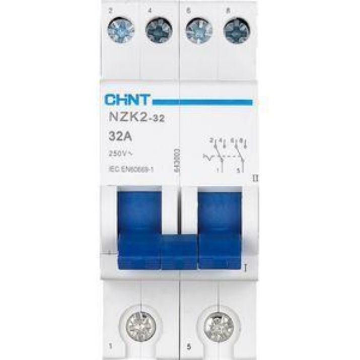 Изображение Переключатель модульный 2п 32А 2 полож. NZK2-32 CHINT 643003