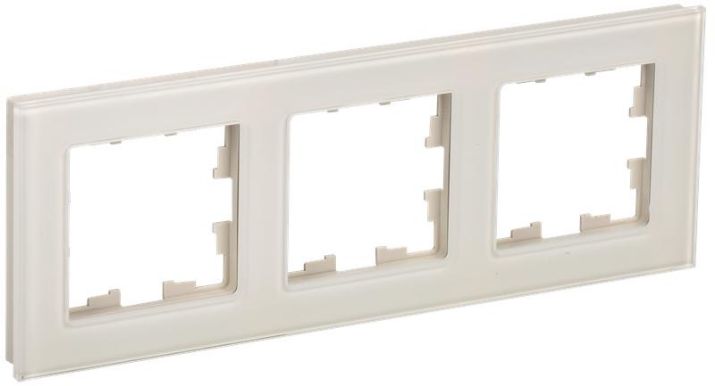Изображение Рамка 3-м BRITE РУ-3-2-БрВа стекло ванильн. IEK BR-M32-G-K10